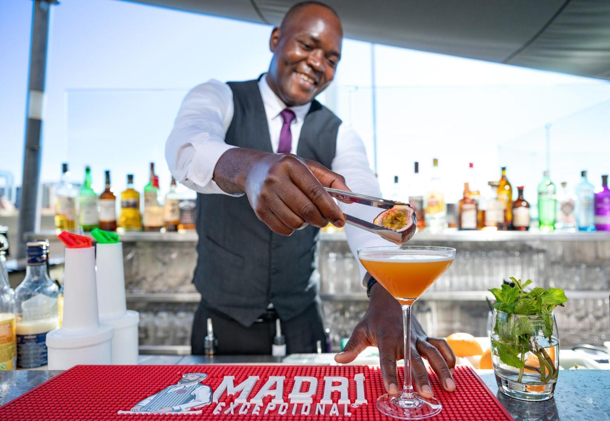 Grand Jersey Hotel And Spa Saint Helier Bagian luar foto A bartender at work
